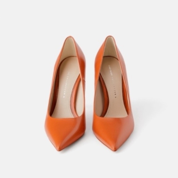 ZARA Basic Orange Heels - Picture 3 of 10